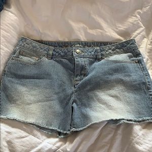 Lauren Conrad striped denim shorts